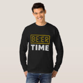 Bier Tijd Digitale Klok Bier T-shirt (Voorkant volledig)