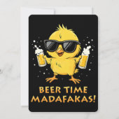 Bier Tijd Madafakas Grappige Meme Eend Gans Retro Kaart (Achterkant)