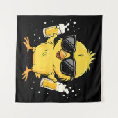 Bier Tijd Madafakas Grappige Meme Eend Gans Retro Wandkleed (Voorkant (horizontaal))
