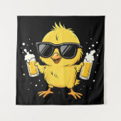 Bier Tijd Madafakas Grappige Meme Eend Gans Retro Wandkleed (Voorkant)