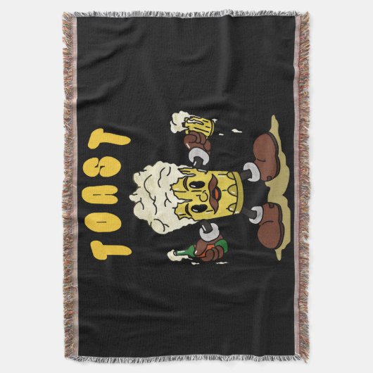 Bier Toast Mascot Deken (Voorkant Verticaal)