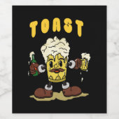 Bier Toast Mascot Wijn Etiket (Enkel label)
