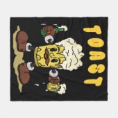 Bier Toast Mascotte Fleece Deken (Voorkant (Horizontaal))