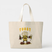 Bier Toast Mascotte Grote Tote Bag (Achterkant)