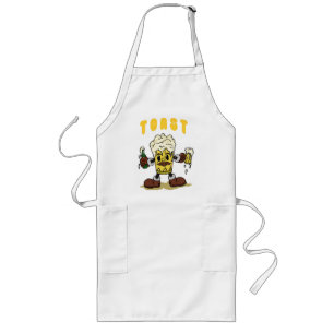 Bier Toast Mascotte Lang Schort