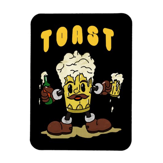 Bier Toast Mascotte Magneet (Verticaal)