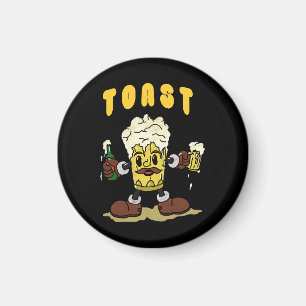 Bier Toast Mascotte Magneet