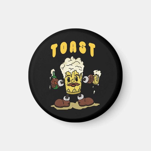 Bier Toast Mascotte Magneet (Voorkant)