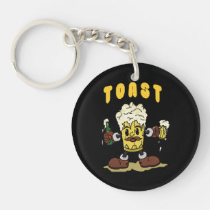 Bier Toast Mascotte Sleutelhanger