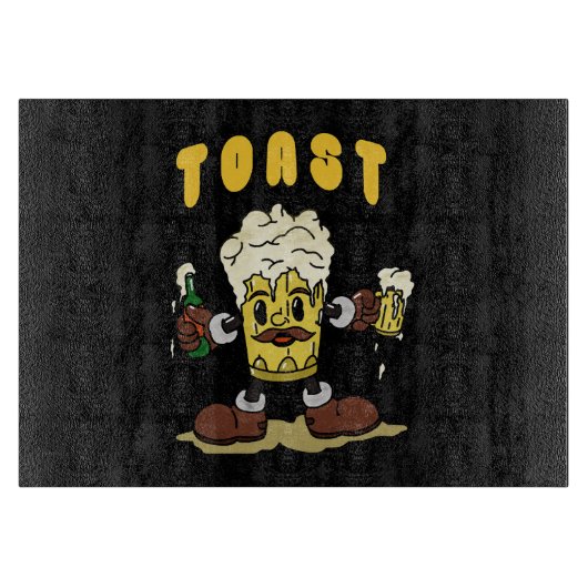 Bier Toast Mascotte Snijplank (Voorkant)