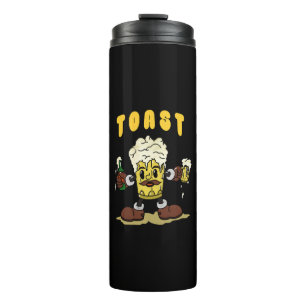Bier Toast Mascotte Thermosbeker