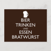 BIER TRINKEN UND ESSEN BRATWURST Okroberfest Briefkaart (Voorkant)