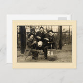  bier uit de jaren 1900 drink boeddfoto briefkaart (Voorkant / Achterkant)