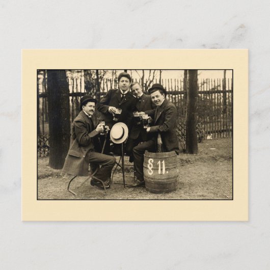  bier uit de jaren 1900 drink boeddfoto briefkaart (Voorkant)