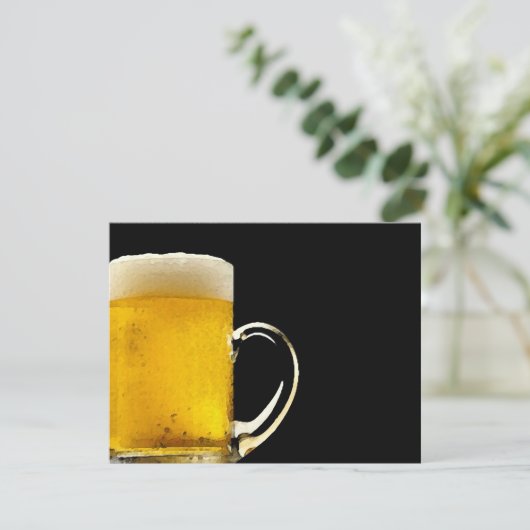 Bier uitnodiging - Bier gepersonaliseerde uitnodig (Staand voorkant)