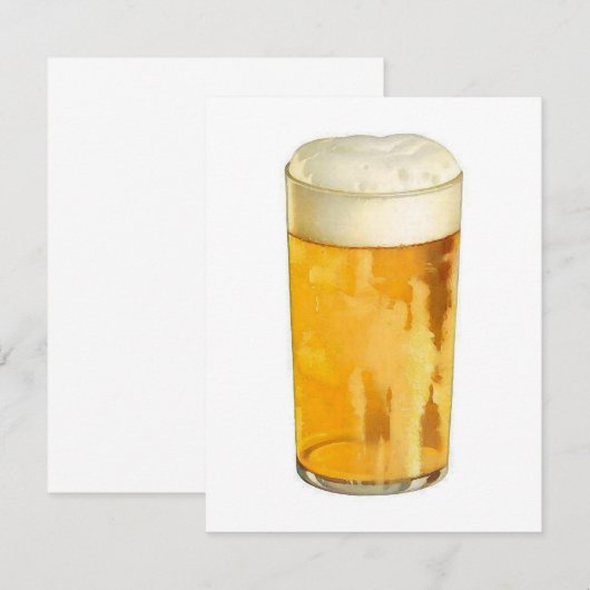 Bier uitnodiging - Bier gepersonaliseerde uitnodig (Voorkant / Achterkant)