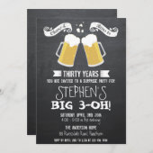 bier uitnodiging/krijtbord bier uitnodiging (Voorkant / Achterkant)