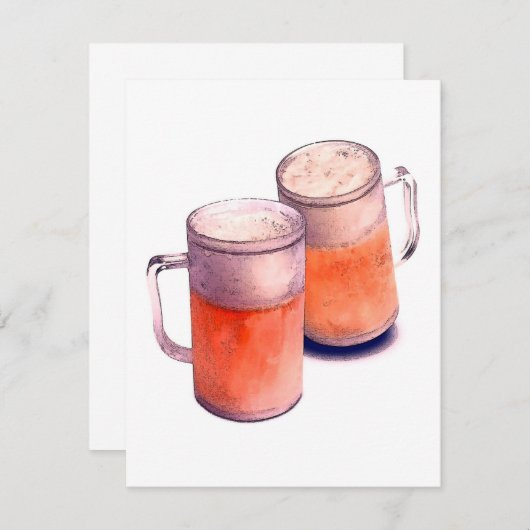 Bier uitnodigingen - Bier uitnodigingen (Voorkant / Achterkant)