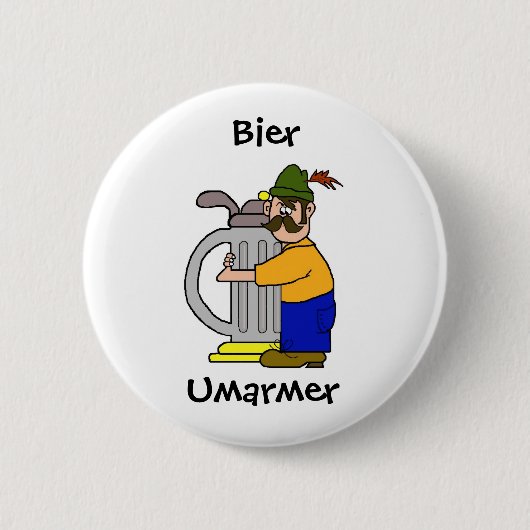 Bier Umarmer-Buttonnen    (Beer Hugger) Ronde Button 5,7 Cm (Voorkant)