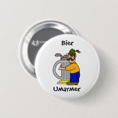 Bier Umarmer-Buttonnen    (Beer Hugger) Ronde Button 5,7 Cm (Voorkant /achterkant)