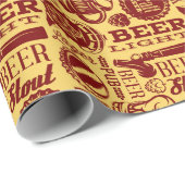 Bier verjaardagsfeestje cadeaupapier (Rol Hoek)