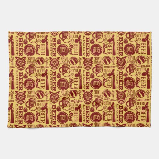 Bier verjaardagsfeestje theedoek (Horizontaal)