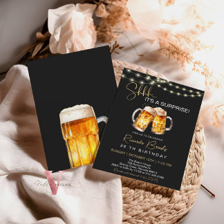 Bier Verrassing Verjaardag 30 40 50 60e Uitnodigin Kaart