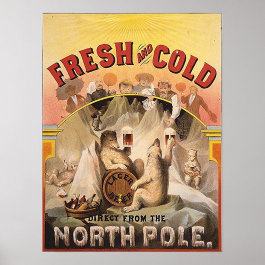 Bier - vers en koud uit de Noordpool Poster (Voorkant)