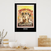 Bier Vers en Koud Vintage Poster (Keuken)