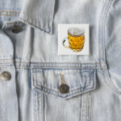 Bier Vierkante Button 5,1 Cm (In situ)