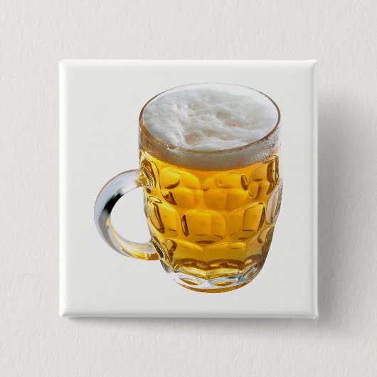 Bier Vierkante Button 5,1 Cm (Voorkant)