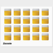 Bier Vierkante Sticker (Vel)