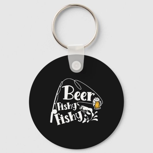 Bier Vis Vis Grappig Vissen Alcohol Liefhebber Cit Sleutelhanger (Voorkant)
