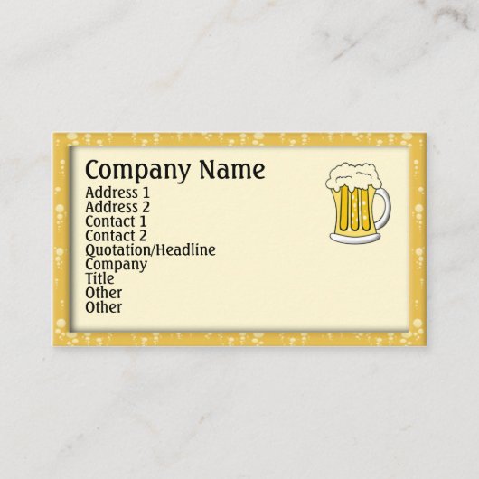 Bier Visitekaartjes (Voorkant)