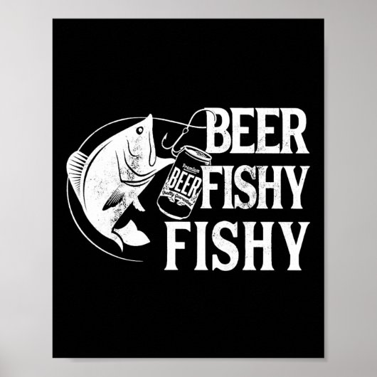 Bier Vissen Vissen Grappig Vissen  Poster (Voorkant)