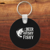 Bier Vissen Vissen Grappig Vissen Sleutelhanger (Voorkant)