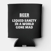 Bier - Vloeibare gezondheid in een wereld die gek  Blikjeskoeler (Voorkant)