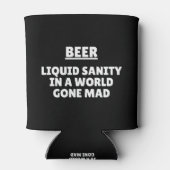 Bier - Vloeibare gezondheid in een wereld die gek  Blikjeskoeler (Achterkant)