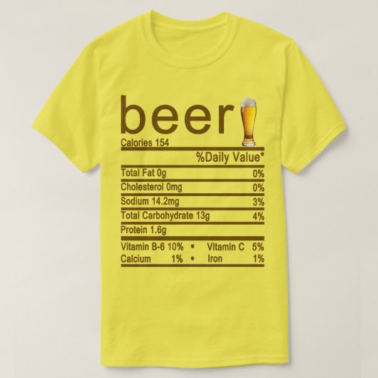 bier Voedingsvet etiket T-shirt (Design voorkant)