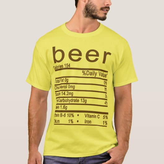 bier Voedingsvet etiket T-shirt (Voorkant)