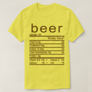 bier Voedingsvet etiket T-shirt
