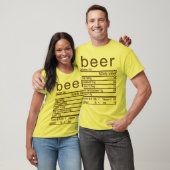 bier Voedingsvet etiket T-shirt (Unisex)