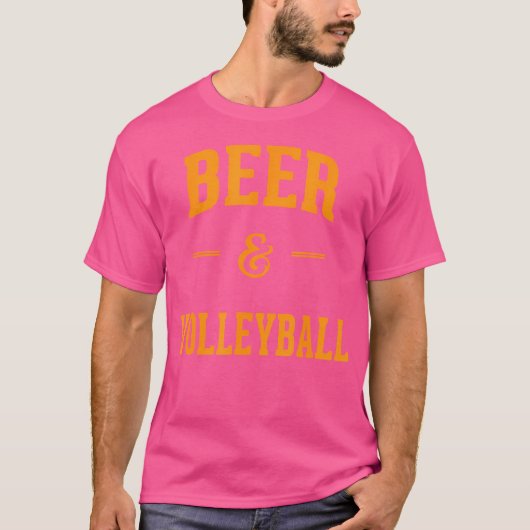 Bier Volleybal Perfect Grappige Volleybal Fans T-shirt (Voorkant)