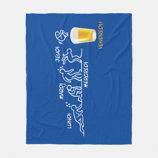 Bier-volutie Fleece Deken (Voorkant)