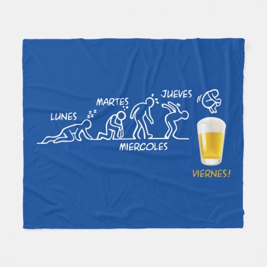 Bier-volutie Fleece Deken (Voorkant (Horizontaal))