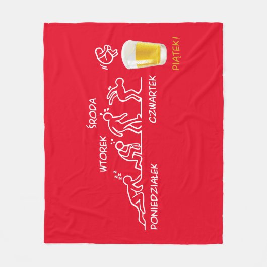 Bier-volutie Fleece Deken (Voorkant)