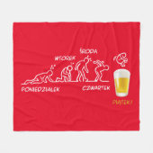 Bier-volutie Fleece Deken (Voorkant (Horizontaal))