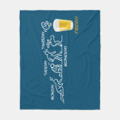 Bier-volutie Fleece Deken (Voorkant)