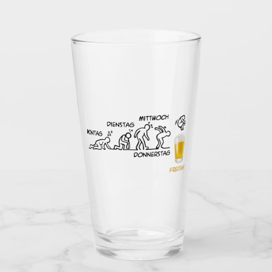 Bier-volutie Glas (Voorkant)