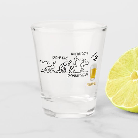 Bier-volutie Shot Glas (Voorkant)